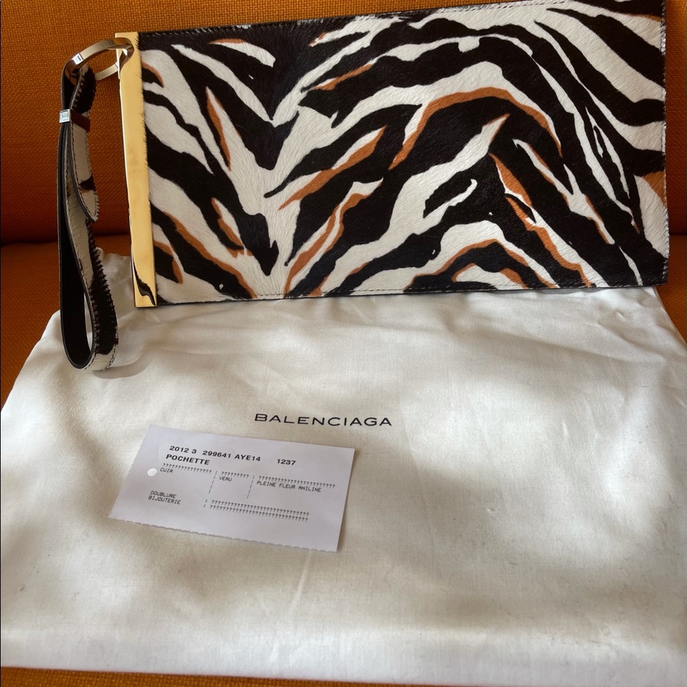 BALENCIAGA Vintage Animal print clutch bag - Picture 4 of 7